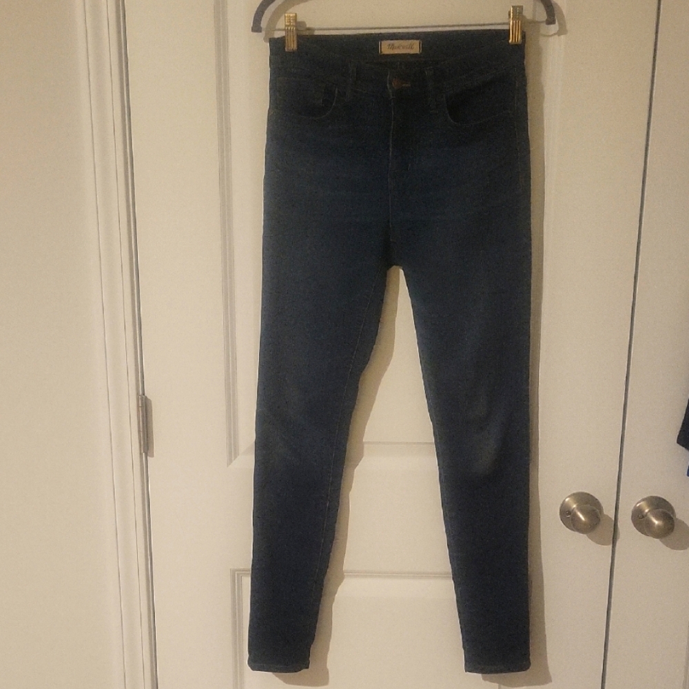 Madewell Women's Skinny Jeans - Dark Blue
